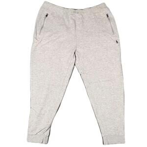 Polo Ralph Lauren Mens XL Gray Jogger Sweatpants Pony Logo Zip Pocket Lounge